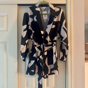 Luxxel Abstract Linen Romper – Size Small NWT